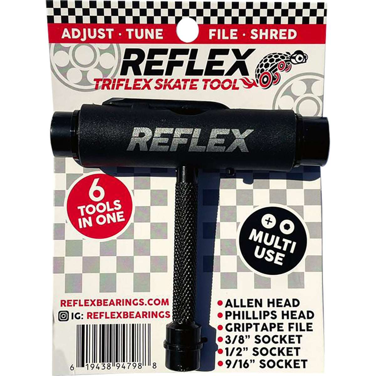 Reflex Triflex Skate Tool - (BLACK)