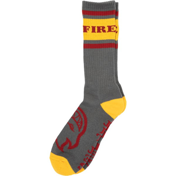 Spitfire Classic 87 Bighead Crew Socks (Charcoal/Gold/Red)
