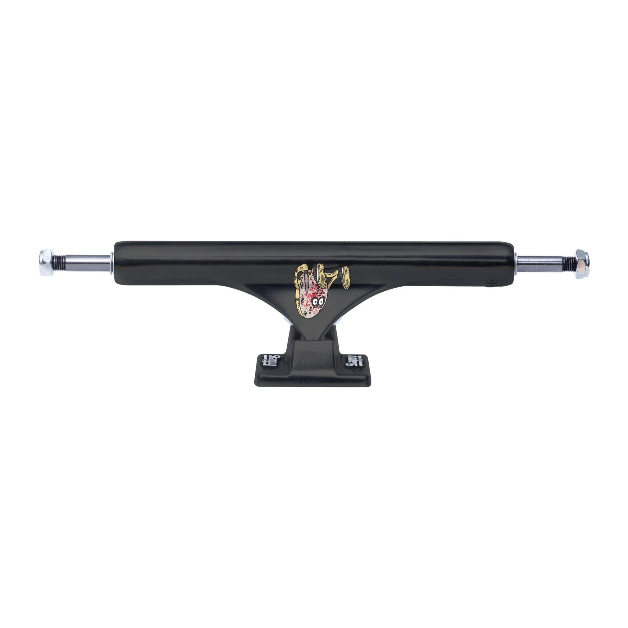 Slappy ST1 Matte Black Curb Killer Inverted Polished Trucks - (9/10)