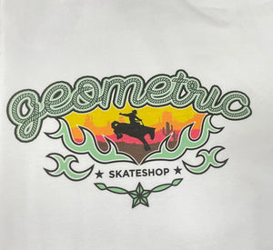 Geometric Cowboy Tee - White