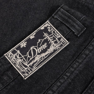 Dime Carpenter Denim Shorts-(black washed)